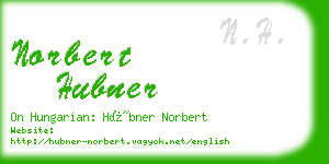 norbert hubner business card